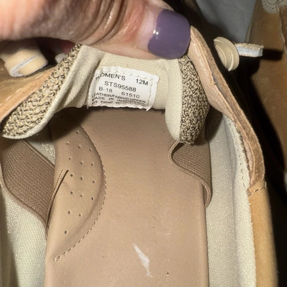 Sperry Top Sider‎ Preppy Boat Shoes Womens Size 12 Tan Leather Bluefish